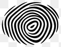 PNG Fingerprint spiral shape black. 