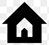 PNG Home shape black white. AI generated Image by rawpixel.