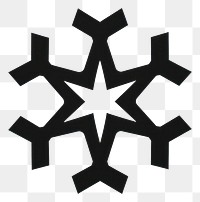 PNG Snow symbol shape white. AI generated Image by rawpixel.