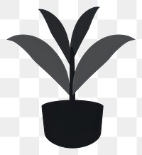 PNG Plant black leaf white background. AI generated Image by rawpixel.