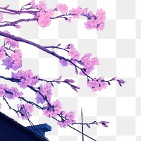 PNG A spring backdrop outdoors blossom nature. AI generated Image by rawpixel.