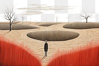 PNG A grassland painting drawing outdoors. AI generated Image by rawpixel.