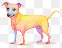 PNG A dog drawing painting animal. AI generated Image by rawpixel.