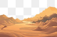 PNG  Desert landscape outdoors nature. AI generated Image by rawpixel.