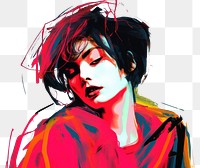 PNG Fashion designer drawing style painting sketch adult. AI generated Image by rawpixel.