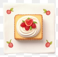 PNG  Cake dessert berry fruit. AI generated Image by rawpixel.