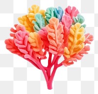 PNG Colorful Branched Finger Coral toy candy food white background. AI generated Image by rawpixel.