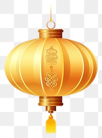 PNG Gold lantern chinese white background illuminated celebration. AI generated Image by rawpixel.