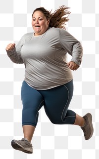 PNG  Running jogging adult woman. AI generated Image by rawpixel.