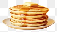 photo of *pancake* top view, 8k, isolated on solid pastel color studio background --ar 3:2