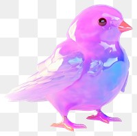 PNG Bird animal wildlife purple. AI generated Image by rawpixel.