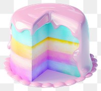 PNG Cake dessert rainbow icing. AI generated Image by rawpixel.