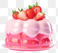 PNG Strawberry cake dessert fruit cream. 