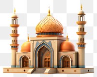 PNG An Arabic mosque architecture building tower. AI generated Image by rawpixel.