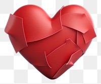 PNG  Heart with a crack cartoon red origami. AI generated Image by rawpixel.