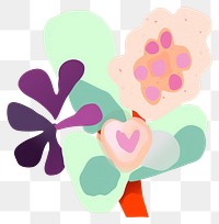 PNG Flower art cartoon pattern. AI generated Image by rawpixel.