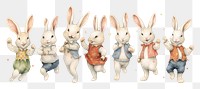 PNG Bunnys figurine rodent animal. AI generated Image by rawpixel.