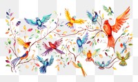 PNG Parrots painting pattern animal