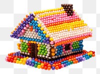 PNG House bead white background confectionery. AI generated Image by rawpixel.