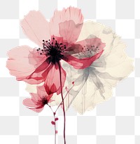 PNG Pink flower art petal plant. AI generated Image by rawpixel.