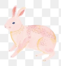 PNG  Rabbit art painting animal. AI generated Image by rawpixel.