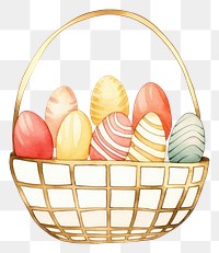 PNG Easter eggs in basket food celebration chandelier. AI generated Image by rawpixel.