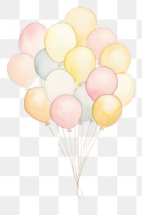 PNG Pastel balloons anniversary celebration decoration. AI generated Image by rawpixel.