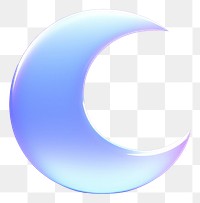 PNG Pastel neon blue moon night astronomy crescent. AI generated Image by rawpixel.