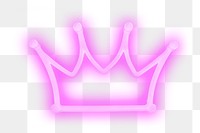 PNG Pastel neon crown light sign illuminated. AI generated Image by rawpixel.