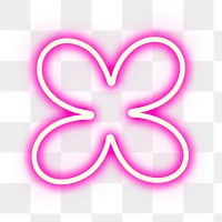 PNG Pastel neon flower light sign illuminated. AI generated Image by rawpixel.
