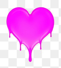 PNG Pastel neon melting heart purple night illuminated. AI generated Image by rawpixel.