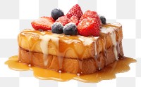 PNG  A honey toast blueberry dessert fruit. AI generated Image by rawpixel.