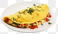 PNG  A omelette plate food egg