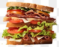 PNG  A sandwich lunch food meat. AI generated Image by rawpixel.