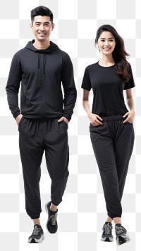 PNG Man and woman footwear standing sleeve. AI generated Image by rawpixel.