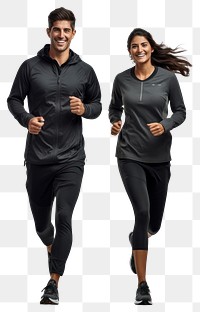 PNG Man and woman jogging running sports. AI generated Image by rawpixel.