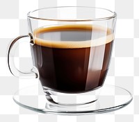 PNG Clear mug coffee espresso saucer. AI generated Image by rawpixel.