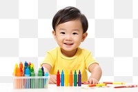 PNG Happy asian kid crayon smile baby. AI generated Image by rawpixel.