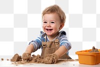 PNG Happy british kid baby sand white background. AI generated Image by rawpixel.