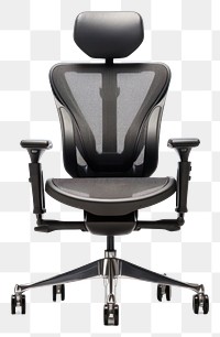 PNG Office chair furniture black white background. AI generated Image by rawpixel.
