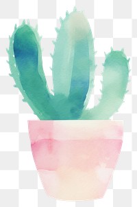 PNG Cactus pot plant white background creativity. AI generated Image by rawpixel.