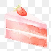 PNG Strawberry cake dessert cream fruit. 