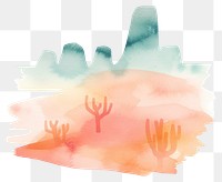 PNG Desert painting outdoors nature. AI generated Image by rawpixel.