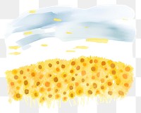 PNG Sunflower field backgrounds plant art. AI generated Image by rawpixel.