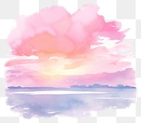 PNG Pastel sunset outdoors nature cloud. AI generated Image by rawpixel.