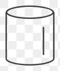 PNG Minimalist cylindrical object line drawing