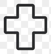 PNG Minimalist medical cross icon