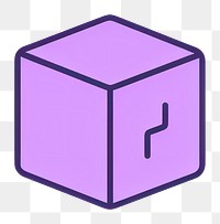 PNG Minimalistic purple 3D cube illustration