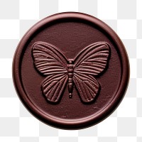 PNG  Seal Wax Stamp butterflys white background accessories chocolate.