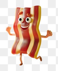 PNG 3d bacon character cartoon food happiness.